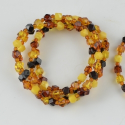  Amber bracelet natural beads mix color